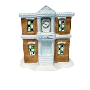Victorian Village Collectibles Hand Painted Porcelain City Hall